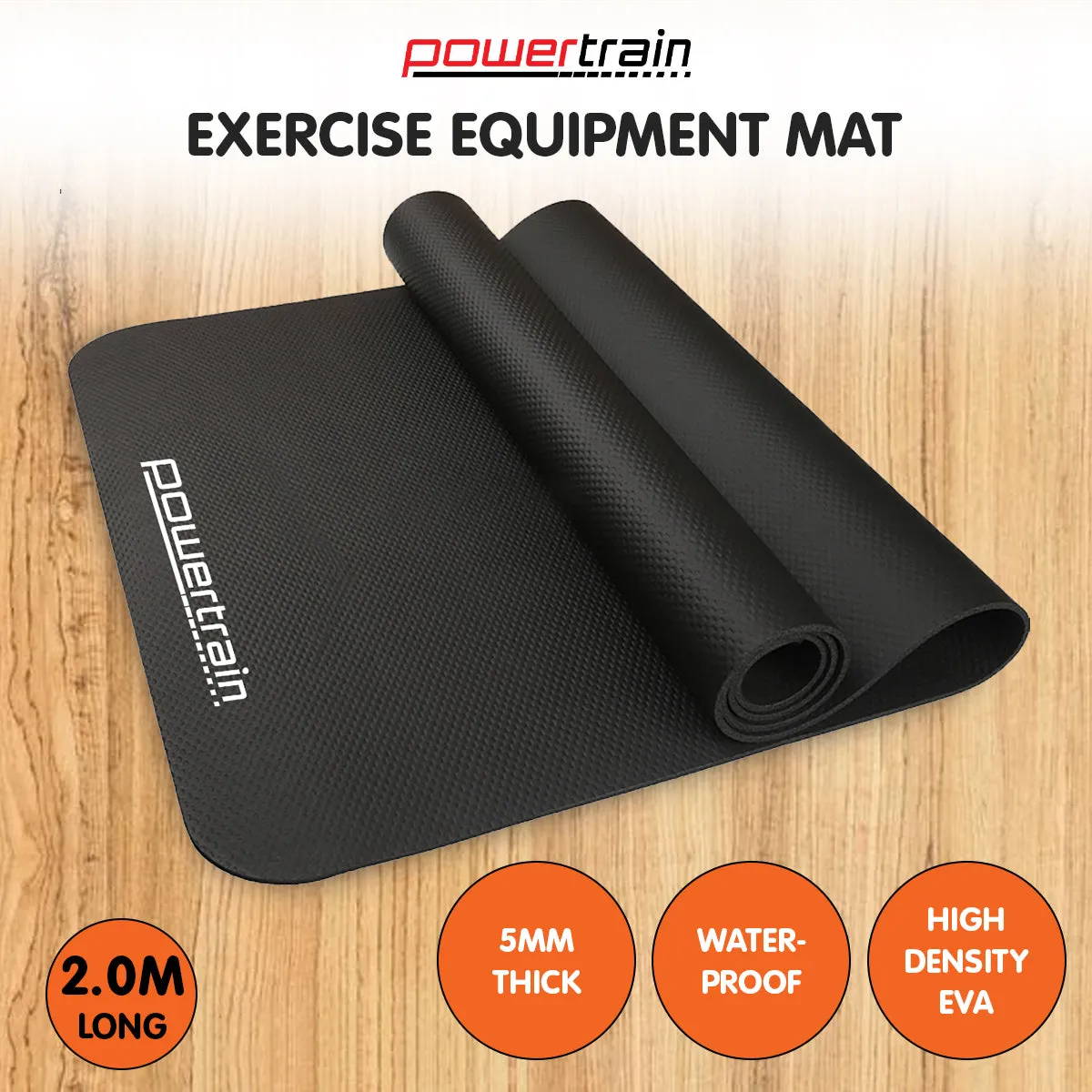 2m Exercise Equipment Mat by Powertrain