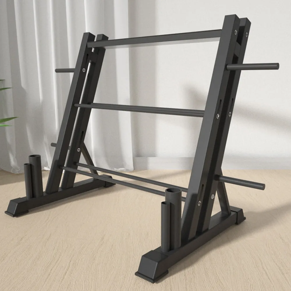 3-Tier Weights and Barbell Storage Rack | Barbell Dumbbell Kettlebell Weight Plate