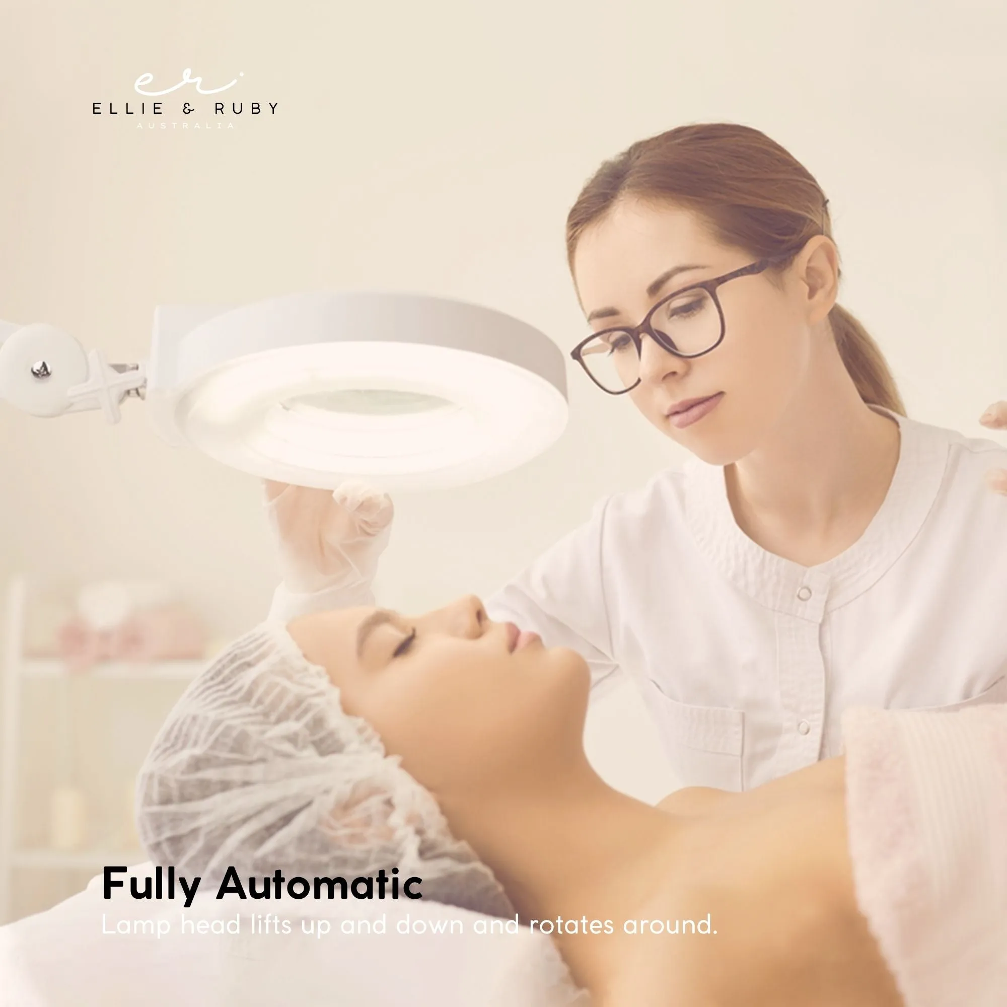 5x Magnifying Lamp | Fluorescent Salon Light | Glass Beauty Floor Stand Magnifier